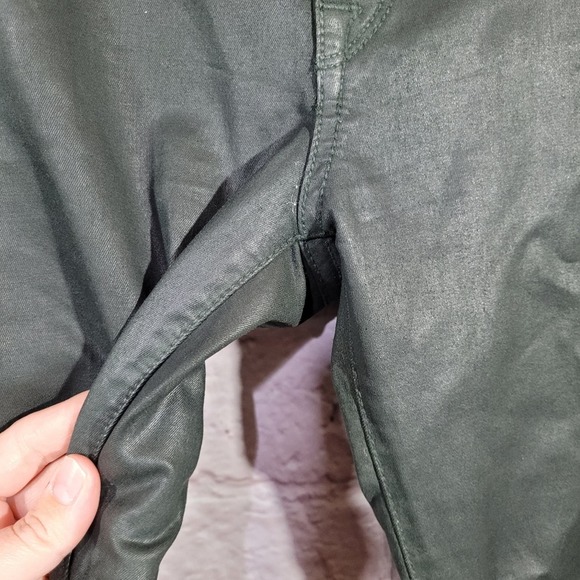 DL1961 Margaux Thicket Green High Rise Raw Hem Instasculpt Ankle Skinny Jeans - Picture 6 of 14